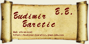 Budimir Baretić vizit kartica